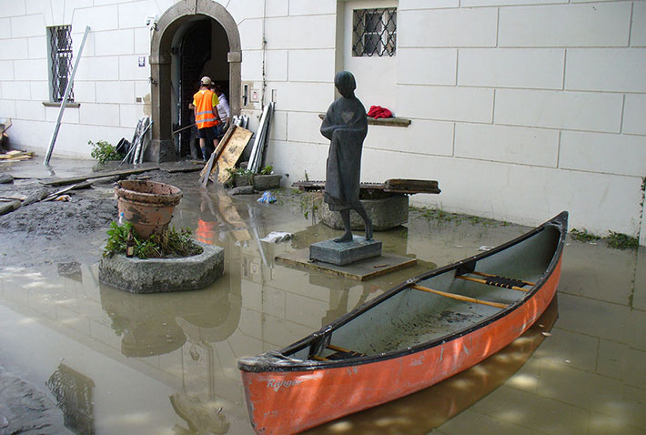 Passau im Juni 2013 nach der Flutkatastrophe